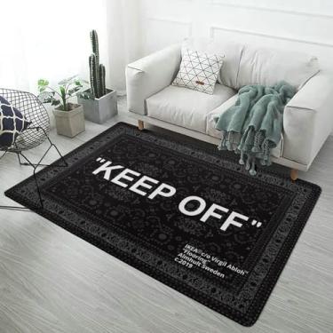Imagem de Keep Off Tapete de área impresso em 3D, tapetes pop grandes, modernos, decoração de casa, tapete de poliéster para sala de jogos, quarto, sala de estar, tapete antiderrapante 9 cm x 1,5 m