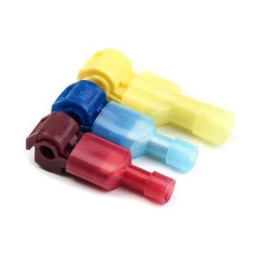 Imagem de Conectores de cabo elétrico rápido 10/50 peças de encaixe terminal de bloqueio de emenda conector de fio de crimpagem (cores mistas, 30 peças)