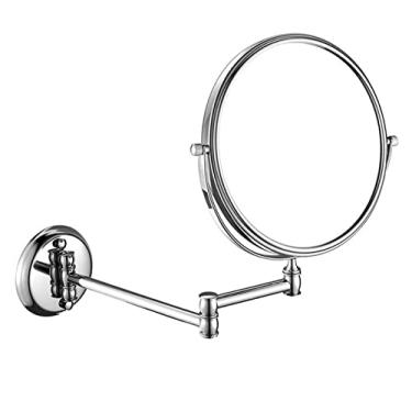 Imagem de KUYBTU Espelho de maquiagem de parede europeu criativo espelho de maquiagem 15 cm espelho de maquiagem espelho de parede duplo para banheiro,