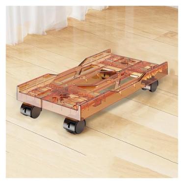 Imagem de VHDY85KA Suporte de PC de escritório ajustável para torre de CPU Suporte móvel para CPU com 4 rodas giratórias para a maioria dos acessórios de PC (várias cores disponíveis) (marrom)