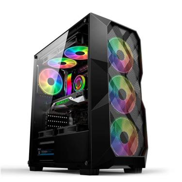 Imagem de Gabinete Gamer Hayom GB1710, 3 Fans Frontais, LED RGB, USB 3.0