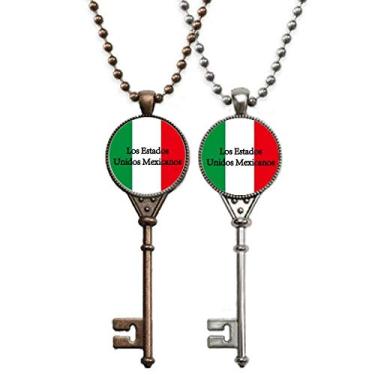 Imagem de OFFbb-USA Bandeira do Norte Americana Mexicana Representa Chaveiro Colar Pingente Decoração de Casal