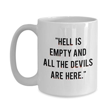 Imagem de SpreadPassion Caneca com citação Shakespear - Caneca Shakespeare - Xícara de café William Shakespeare - Chá Engraçado Cacau Quente - Ideia de Presente de Aniversário Novidade