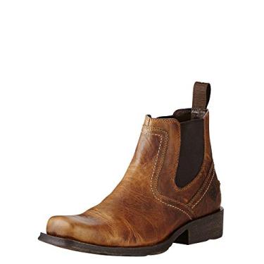 Imagem de Ariat Bota Rambler Midtown – masculina de couro, bico quadrado, bota ocidental, Marrom celeiro, 8.5 Wide