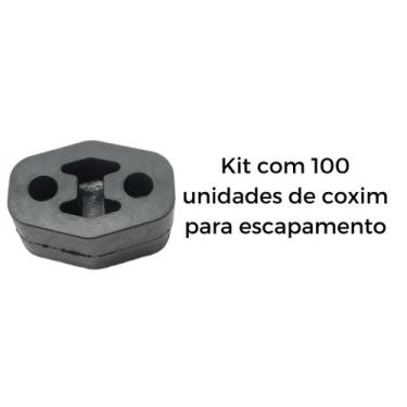 Imagem de Kit 100 Unidades Borracha Coxim Escapamento Carro Polo/Fox - VABADUS