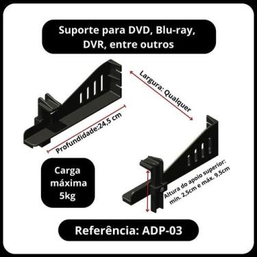 Imagem de Suporte Com Trava Para Dvds, Blu-ray, Receptores, Dvr - AVATRON