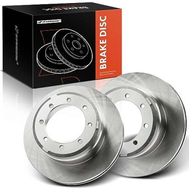 Imagem de A-Premium Rotores de freio a disco ventilados traseiros de 13,38 polegadas (339,80 mm) compatíveis com modelos Ford selecionados - F-350 Super Duty 2005-2012, F-450 Super Duty 2011-2012, conjunto de 2