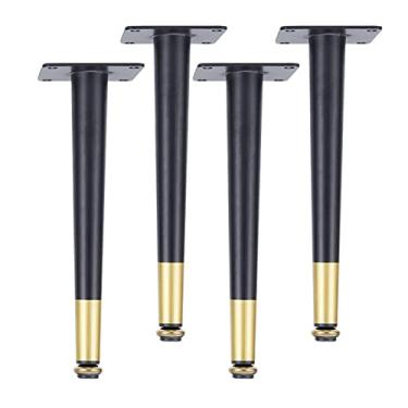Imagem de LUOFDCLDDD Pernas de móveis, 4 peças, pés de armário, pés de sofá, ângulo chanfrado, para mesa de café, mesa de jantar, mesa, mesa de cabeceira, sofá, pés de borracha antiderrapantes/C/17,5 cm