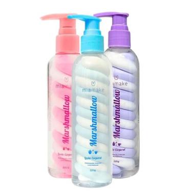 Imagem de Kit 3 Loção Gel Hidratente Marshmallow Hora do Chá 220g - Mia Make