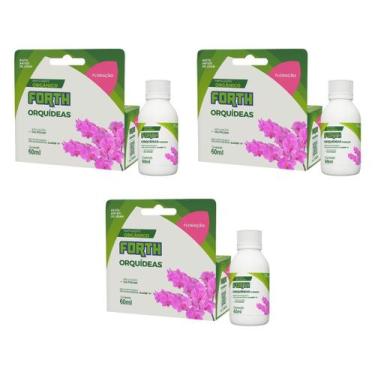 Imagem de Kit 3 Fertilizante Para Orquídeas Floração Concentrado Forth - 60 mL