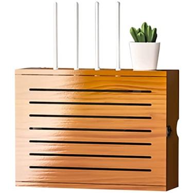 Imagem de Suporte de parede de parede flutuante WiFi roteador prateleira armazenamento suporte de prateleira suporte de prateleira roteador WiFi casa e escritório caixa de cabo ajustável (cor: tamanho Youse