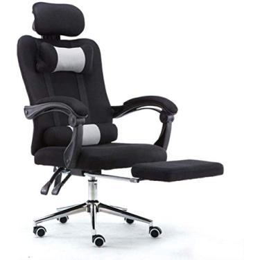 Imagem de UISLA Mesa de computador de escritório para jogos, ergonômica, ajustável, giratória, braço, azul