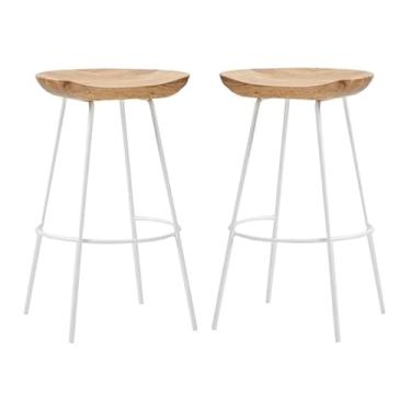 Imagem de YPDJVLTI Banqueta de bar, cadeira de bar, estrutura de ferro, banco de bar industrial, 330 Ilbs, conjunto de 2 para pub, restaurante, casa, chai alto, bonito