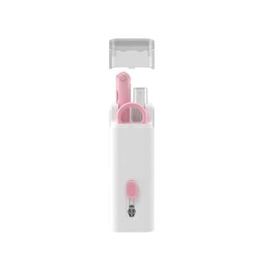 Imagem de Escova Limpeza 7 Em 1 Teclado Fone Ouvido Celular Macia Rosa