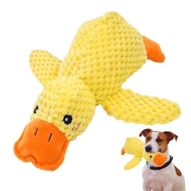 Imagem de Brinquedo de estimação para mastigadores, brinquedo de cachorro de pato resistente | Brinquedo de mastigação com calmante para dentição de cães,Brinquedos interativos para mastigar cães para brincar e
