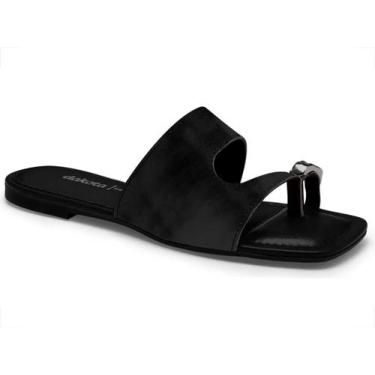 Imagem de Sandália Dakota Feminina Rasteira Pedrarias Conforto Y9932, 36, Cacau 