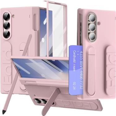 Imagem de NINKI Carteira com suporte de cartão para Samsung Galaxy Z Fold 7 capa para celular com compartimento para caneta S e caneta, suporte fofo para Samsung Z Fold 7 capa feminina com alça de mão Z Fold 7