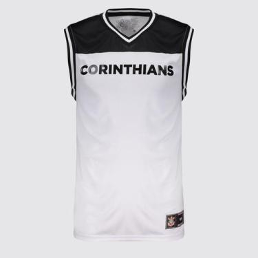 Imagem de Regata Corinthians Basquete Logo Patch Branca - Coimbra, P