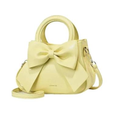 Imagem de Bolsa Pequena Quadrada Feminina Da Moda, Alta Qualidade, Com Laço, Est