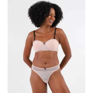 Imagem de Calcinha Fio Dental Renda Marisa Rosa-21135, Rosa, M