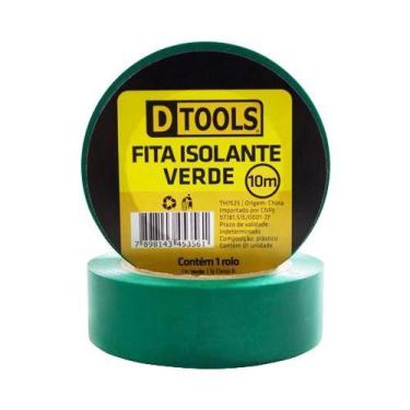 Imagem de Fita Isolante 10 Metros Verde Dtools