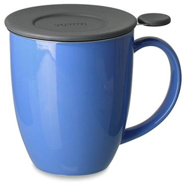 Imagem de FORLIFE Uni Brew-in-Mug com infusor de chá e tampa, 473 ml, azul