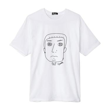 Imagem de Camiseta JIN Su-ga V Jimin Jungkook J-Hope RAPMONSTER Auto-retrato estilo estrela estampada manga curta, V Branco, M