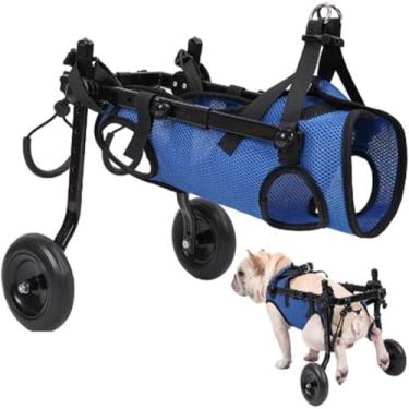 Imagem de Cadeira de rodas para cães com rodas, cadeira de rodas para cães para pernas traseiras, cadeira de rodas para animais de estimação para pernas traseiras, carrinho/cadeira de rodas para cães