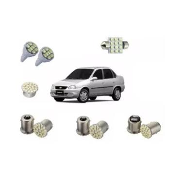 Imagem de Kit Lâmpadas Led Corsa Classic Sedan Teto Placa Ré Lanterna - Blue Lio