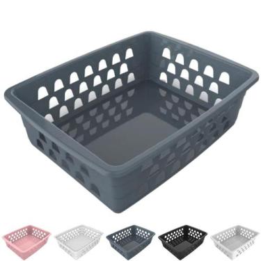 Imagem de Cesto Organizador Multiuso Decorativo Médio p/ Gaveta Armário 20x16 cm