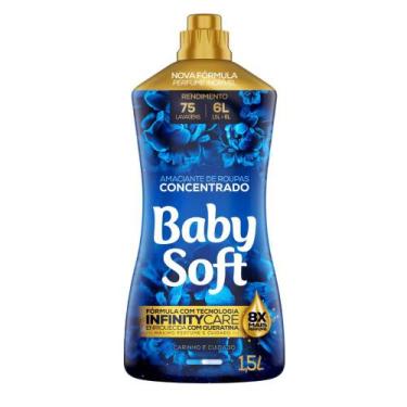 Imagem de Amaciante Concentrado Baby Soft Carinho e Cuidado 1,5l - Rende 75 Lava