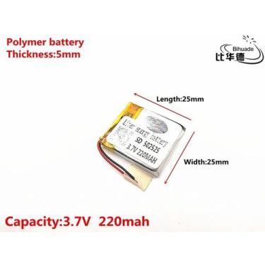 Imagem de Bateria 502525 Com 220mah E 3,7v Nova - bgb