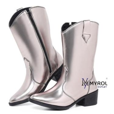 Imagem de Bota western Feminina Country Texana Lisa Myrol Outlet, 40, Prata