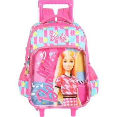 Imagem de Mochila Infantil com Rodinha Barbie G PINK C/ALCA - Luxcel