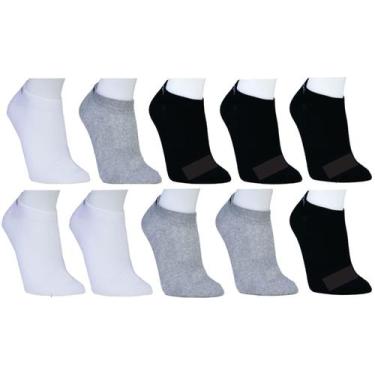 Imagem de Kit 10 Meias Ecko Unltd Invisível Feminina Algodão - WILSON