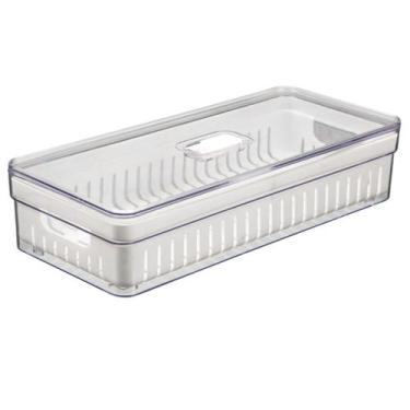 Imagem de Organizador Multiuso Acrilico Com Cesta Ideal Para Geladeira 1 UN - PL
