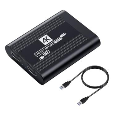 Imagem de CY Cartão de captura HDMI 4K, transmissão ao vivo, dados USB para câmera, jogo, decodificador, gravação e DVD de computador