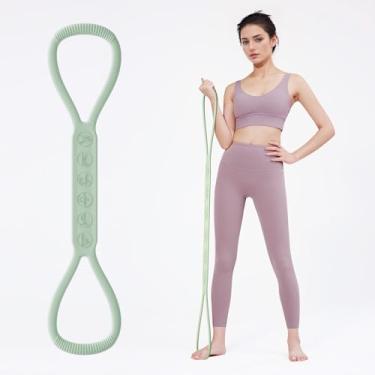 Imagem de Faixa de resistência atualizada 2025 Figura 8, faixa de exercícios de 15,9 kg para crianças, adultos e idosos, cordas de treino elásticas para exercícios físicos de ioga e ombro e braço (vendido