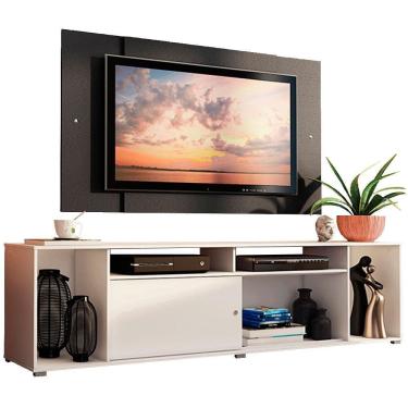 Imagem de Rack Cancun e Painel Tv até 58 Branco/preto Madesa