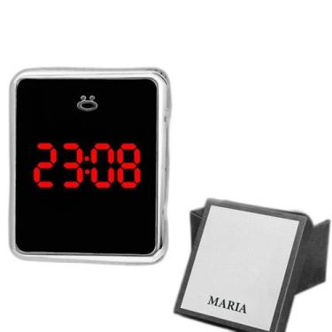 Imagem de Relógio Feminino Led Aço Inox Pulseira Ajustável + Pulseira - Orizom