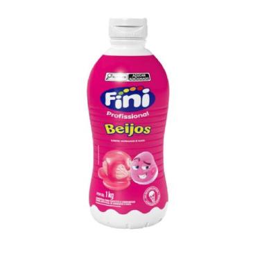 Imagem de Kit 2 Caldas Fini Cobertura para Sorvete Beijos 1Kg Morango