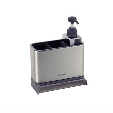 Imagem de Organizador De Pia Porta Detergente E Esponja Plurale Plástico E Aço Inox - Tramontina 61537140
