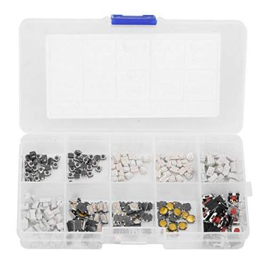 Imagem de Interruptor Tátil de 250 Unidades, Kit de Variedade de Interruptores Momentâneos de 10 Tipos para Equipamentos Eletrônicos, Brinquedos, Eletrodomésticos, Integrado Em Uma Caixa