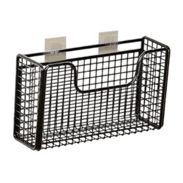 Imagem de ＫＬＫＣＭＳ Prateleira interna para porta de armário de cozinha, organizador de despensa, resistente, economizador de espaço, cestos para pendurar na porta do, Black S