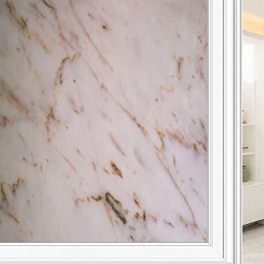 Imagem de Película de janela 3D de mármore, textura de estilo mármore, para porta de vidro, banheiro, sala de estar, L90 x C 190 cm