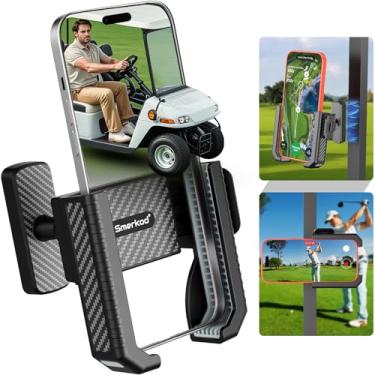 Imagem de Smerkod Suporte magnético de telefone para carrinho de golfe com ímãs N52, instalação de clipe de telefone 3s, suporte de telefone para iPhone Galaxy serve para ícone de carro Yamaha EZGO Club