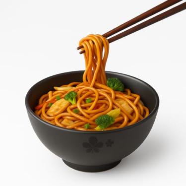 Imagem de 24 Tigelas Japonesa Bowl Em Melamina Oriental Preto Sopa 1,2L