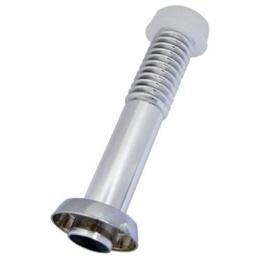 Imagem de Conjuntos de Ligação para Bacia Sanitária 25cm Prata com Canopla de Pa