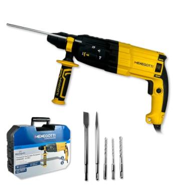 Imagem de Menegotti Martelo Rompedor MMR800 3 Joules + Acessórios e Maleta P/Concreto Azulejo Pedra Laje Pedreiro Encanador Azulejista Empreiteiro Profissional - 220v