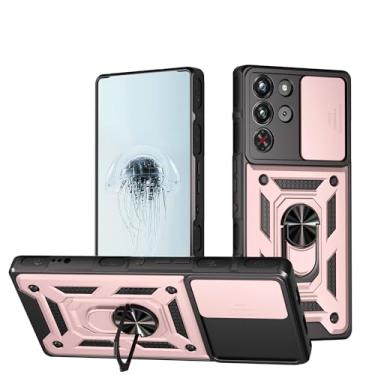 Imagem de Kukoufey Capa compatível com ZTE Nubia Red Magic 10 Pro, com capa de lente de câmera deslizante compatível com ZTE Nubia Red Magic 10S Pro+ NX789J capa rosa